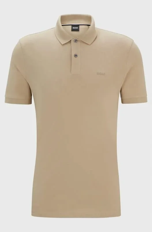 Maicë polo Boss për meshkuj, bezhë - 1