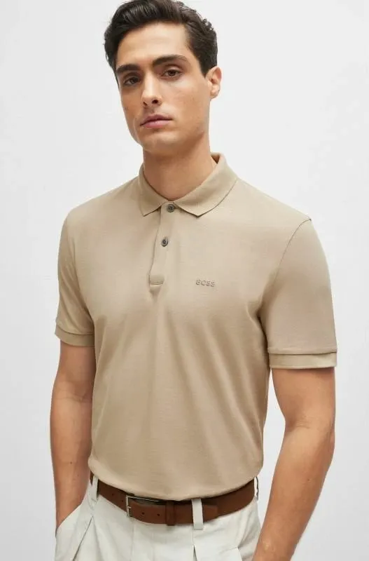 Maicë polo Boss për meshkuj, bezhë - 2