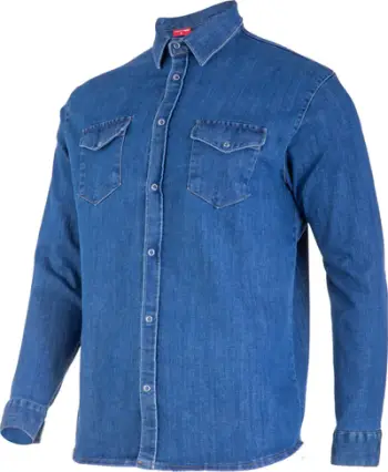 Këmishë pune Lahti Pro denim, 2XL, CE EN ISO 13688, blu