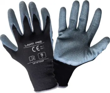 Doreza pune Lahti Pro L212110P, latex, set 12 palë, madhësia 10, të hirta/të zeza