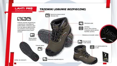 Çizme pune Lahti Pro Nubuck, S3 SRC, CE, jeshile e zezë - 3