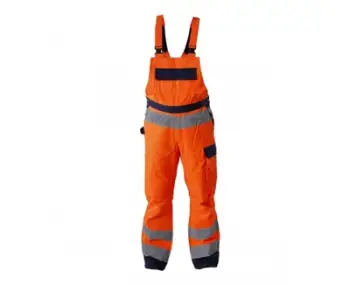 Pantallona pune Lahti Pro Hi-Vis Premium Bib, XXL, portokalli