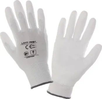 Doreza sigurie të veshura me poliuretan Lahti Pro, 10" (XL), të bardha