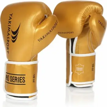 Doreza boksi YakimaSport TIGER GOLD V, 12 oz, lëkurë natyrale