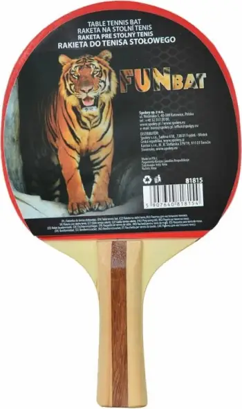 Raketë pingpong Spokey FUN BAT 81815, dorezë FL, 1.3 mm, e kuqe