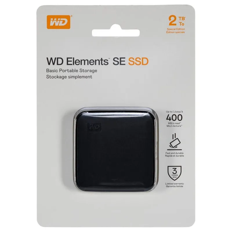 WD 2TB Elements SE Portable SSD 400Mb/s - 1