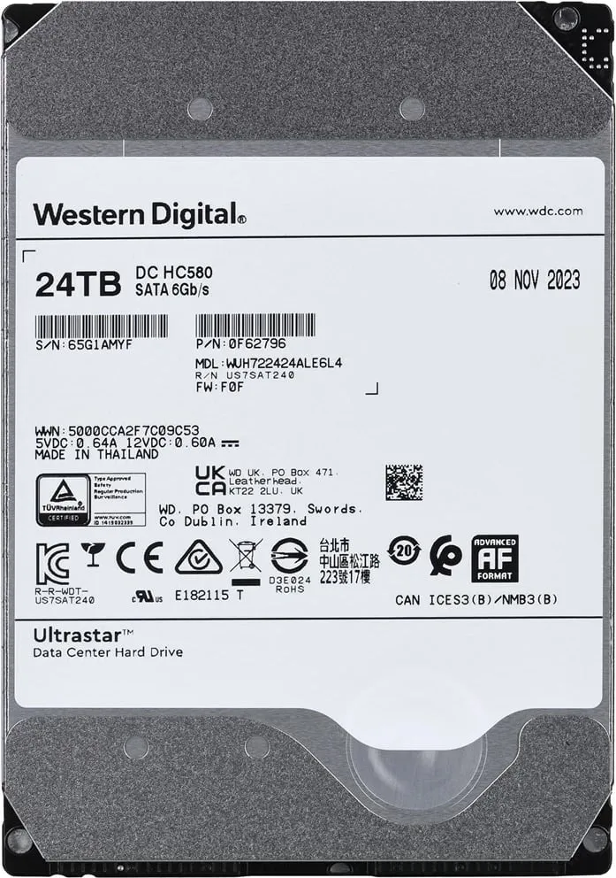 Hard Disk Western Digital, 3.5", 24TB, 7200 RPM - 1