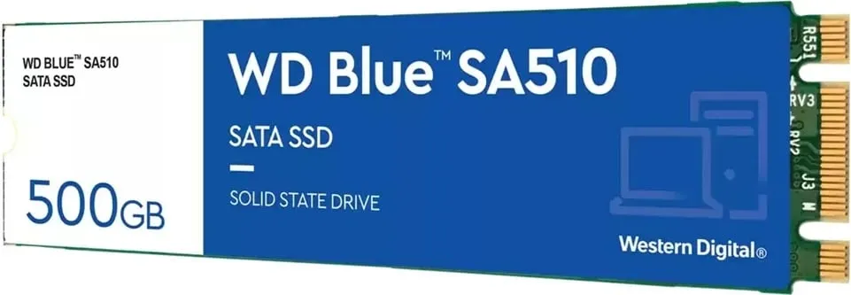 Disk SSD WD Blue SA510, M.2, 500GB, SATA III, i kaltër - 1