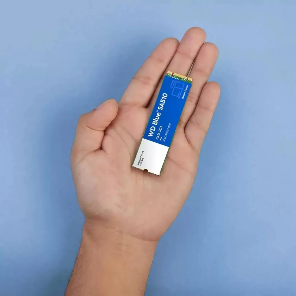 Disk SSD WD Blue SA510, M.2, 500GB, SATA III, i kaltër - 4