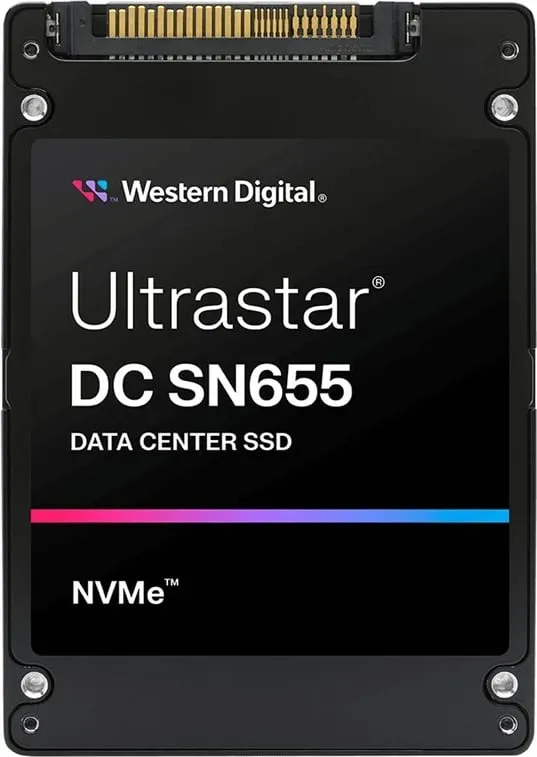 Disk SSD SanDisk Ultrastar DC SN655, 7.68TB, U.3 NVMe, e zezë - 2