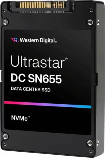 Disk SSD SanDisk Ultrastar DC SN655, 7.68TB, U.3 NVMe, e zezë