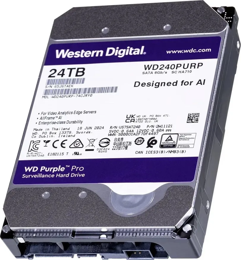 Disk HDD Western Digital Purple Pro, 24TB, 3.5", SATA - 3