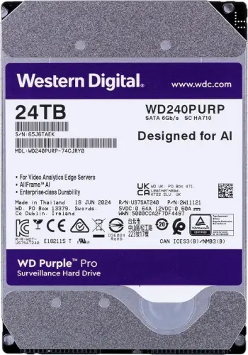 Disk HDD Western Digital Purple Pro, 24TB, 3.5", SATA
