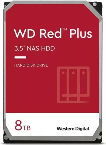 Hard Disk Western Digital WD Red Plus, 8TB, 3.5", 5640 RPM, 256 MB Cache