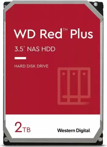 Hard Disk Western Digital WD Red Plus, 3.5", 2TB, 5400 RPM, 64MB Cache