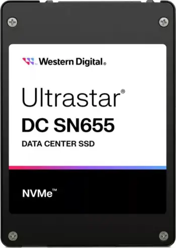 Disk WD Ultrastar DC SN655, 15.4TB, U.3, PCI-E x4 Gen 4 NVMe, 6800MB/s, i zi