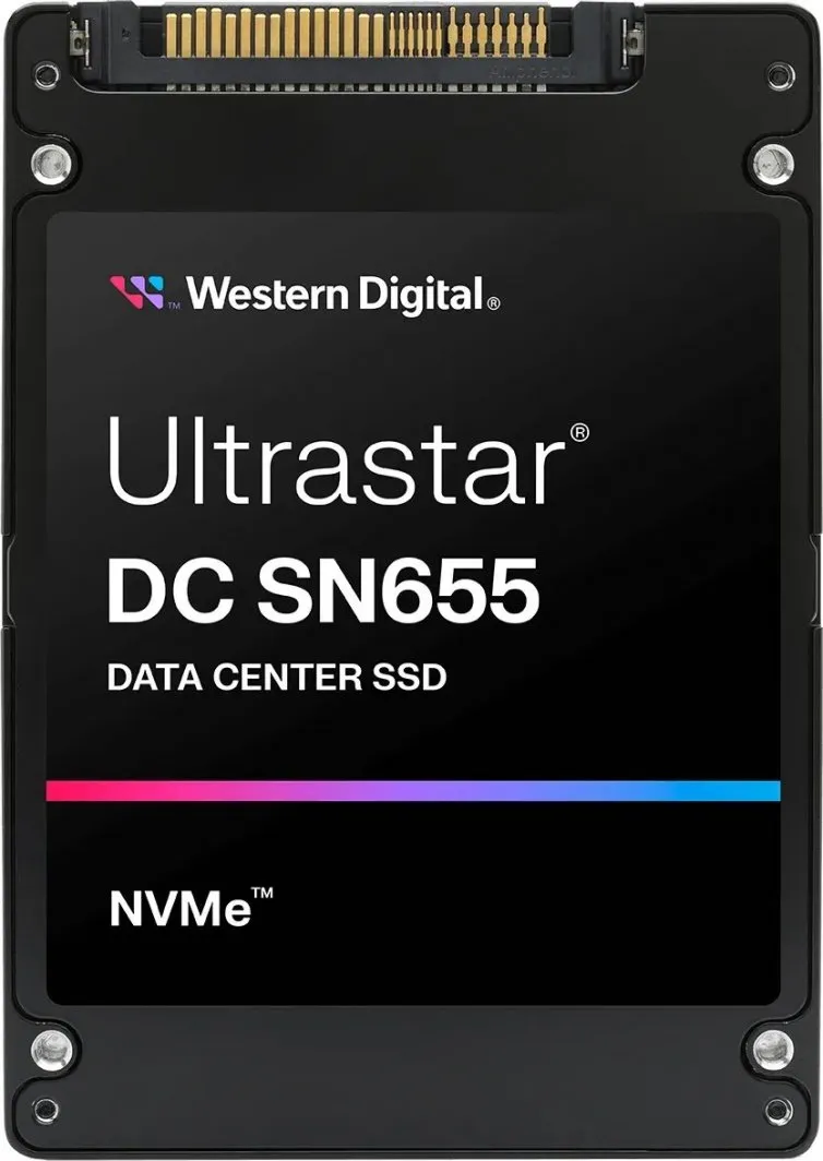 Disk SSD për server WD DC SN655, 3.84TB, 2.5'' PCI-E x4 Gen 4 NVMe - 1