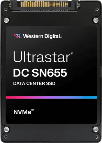 Disk SSD për server WD DC SN655, 3.84TB, 2.5'' PCI-E x4 Gen 4 NVMe