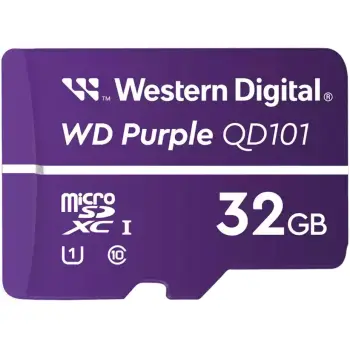 Kartë Memorie SD CARD WD Purple 32GB Surveillance microSD HC – Class 10 UHS 1