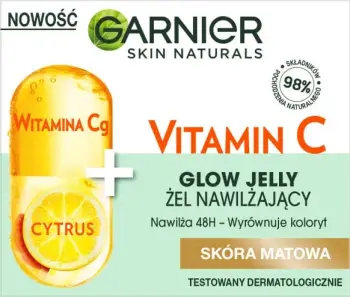 Xhel hidratues fytyre Garnier Skin Naturals Vitamin C GlowJelly, për lëkurë të zbehtë, 50ml