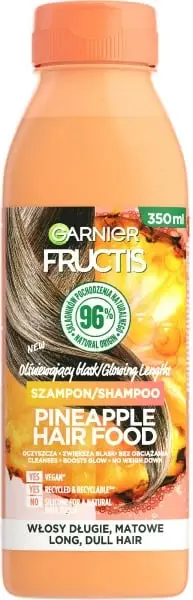 Shampo flokësh Garnier Fructis Hair Food Pineapple, për flokë të gjatë dhe të zbehur, shkëlqim i lartë, 350ml