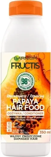 Balsam për flokë Garnier Fructis Papaya Hair Food për femra, 350ml