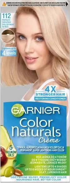 Bojë flokësh Garnier Color Naturals 112 Arctic Silver Blonde, krem, bionde argjendi