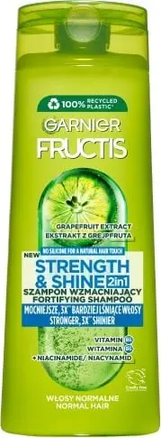 Shampo për flokë Garnier Fructis 2 në 1 Strength and Shine, 400 ml