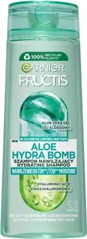 Shampo flokësh Garnier Fructis Aloe Hydra Bomb, hidratim për flokë të dehidratuar, 400 ml