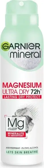 Deodorant sprej për gra Garnier Mineral Magnesium Ultra Dry 72H, 150ml
