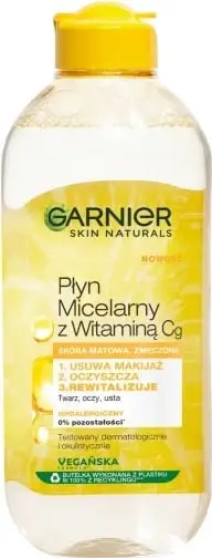 Ujë micelar Garnier Skin Naturals Vitamin Cg, për lëkurë të zbehtë dhe të lodhur, 400ml