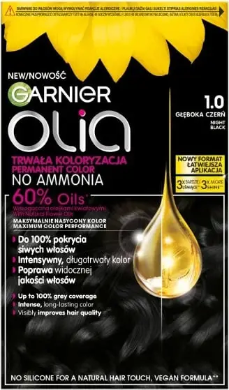 Ngjyrë për flokë Garnier Olia 1.0 e zezë e thellë femra