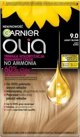 Ngjyrë për flokë për femra Garnier Olia 9G Light Pearl Blonde, 1 copë