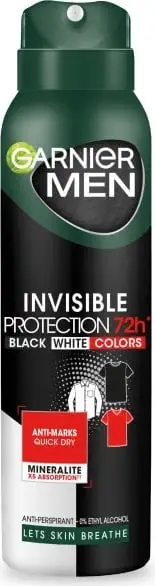 Deodorant spraj Garnier Men Invisible Protection, 72 orë, 150ml