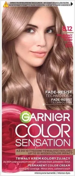 Krem ngjyrosës për flokë Garnier Color Sensation 8.12 Opalescent Pink Blonde për femra, 1 copë