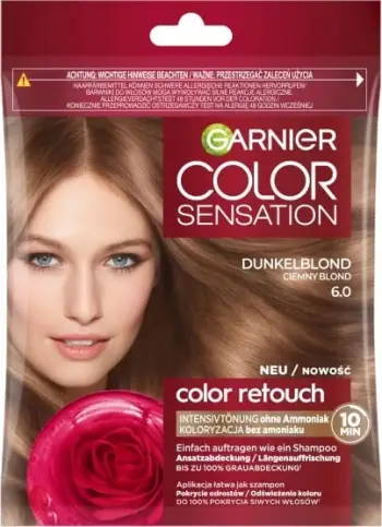 Shampon për ngjyrosje flokësh Garnier Color Sensation Color Retouch 6.0 Ciemny Blond për femra, 1 copë