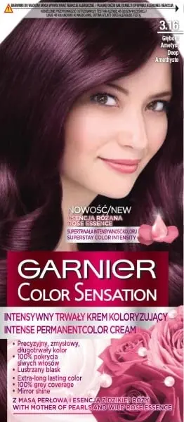 Krem ngjyre për flokë Garnier Color Sensation, 3.16 Amethyst