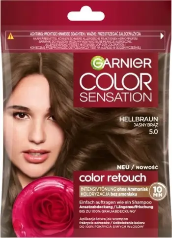 Shampon për ngjyrosje flokësh Garnier Color Sensation Color Retouch për femra 5.0 Light Brown, 1 copë