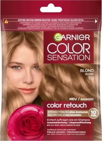Shampon për ngjyrë flokësh Garnier Color Sensation Color Retouch për femra 7.0 Blond, 1 art