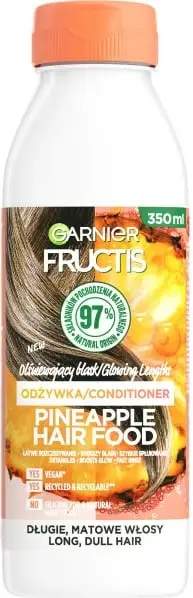 Balsam flokësh Garnier Fructis Hair Food Pineapple, për flokë të gjatë dhe pa shkëlqim, 350ml