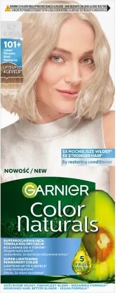 Ngjyrë për flokë për femra Garnier Color Naturals 101+ Icy Platinum Blonde, 1 copë