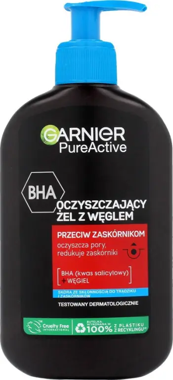Xhel pastrues për fytyrë Garnier Pure Active, me karbon aktiv, 250ml