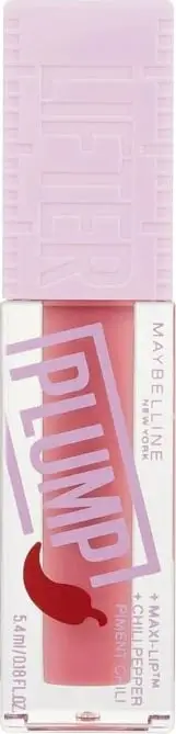 Buzëkuq i lëngshëm Maybelline Maxi Lip + Chilli Pepper, 001 Blush Blaze, 5.4 ml