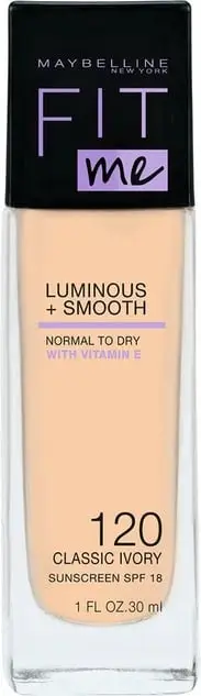 Krem pudër Maybelline Fit Me Luminous+Smooth, nr.120 Classic Ivory, 30ml