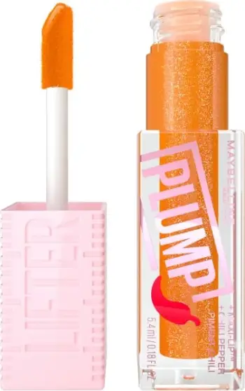 Buzëkuq i lëngshëm Maybelline Maxi Lip + Chilli Pepper, 008 Hot Honey, 5.4 ml