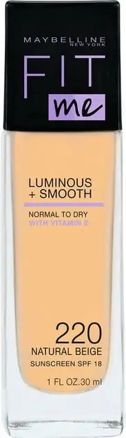 Krem pudër Maybelline Fit Me Luminous+Smooth, nr.220 Natural Beige, 30ml