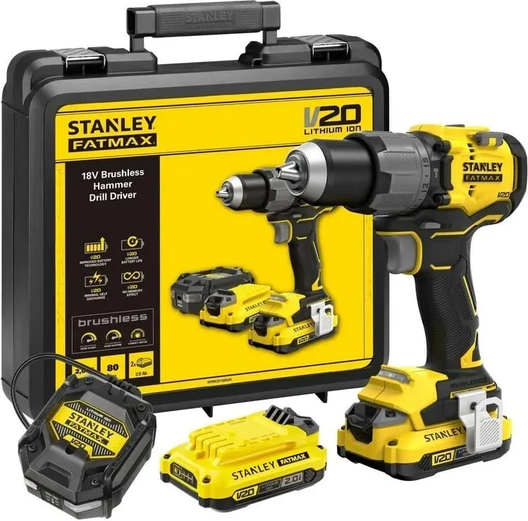 Makineri goditëse/vidash Stanley Fatmax SFMCD726D2K, 18V, 2x2Ah, e zezë/verdhe - 4