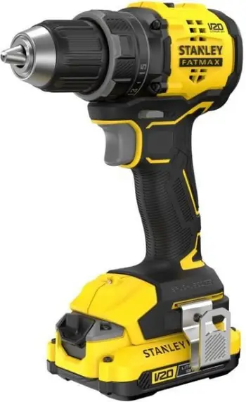 Makineri pa kabllo për vidhosje dhe shpim Stanley Fatmax SFMCD714D2T QW, 18V, 50Nm, e verdhë