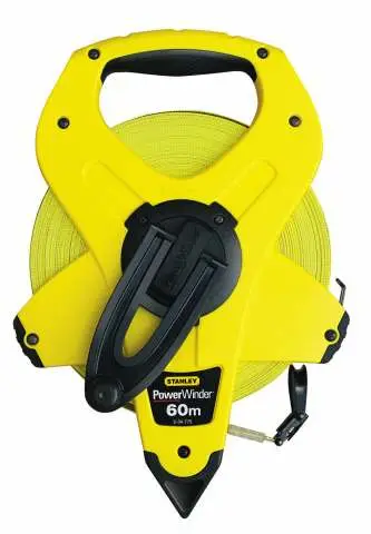 Shirit matës POWER WINDER, me fibra qelqi, 60m, 12.7mm