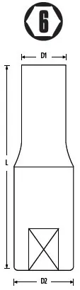 Prizë gjashtëkëndore Stanley, STMT73336-8B, 23 mm - 2